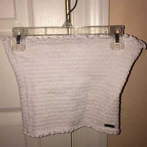 Hollister White Smocked Tube Top